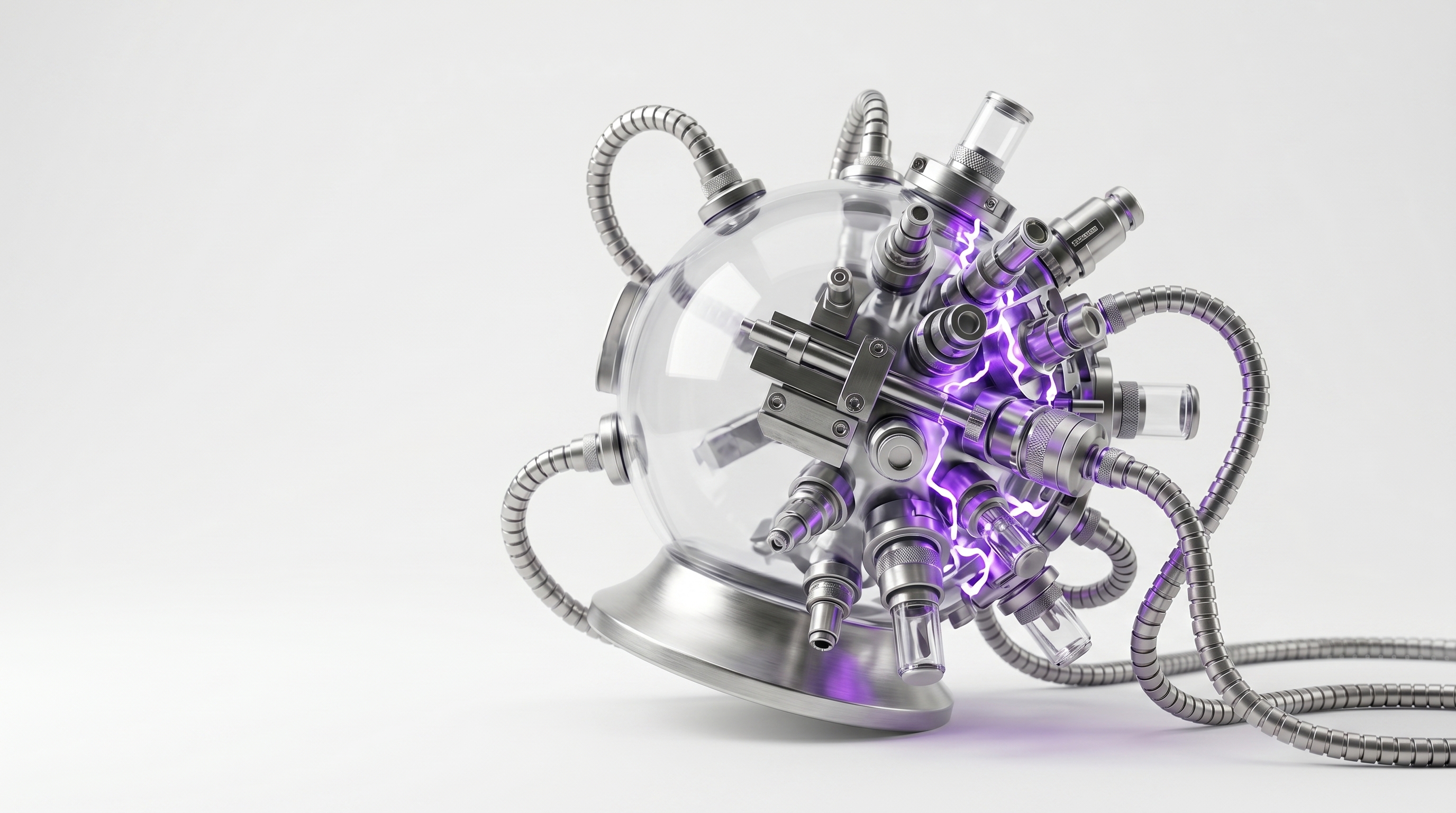 A glass agent overloaded with too many tool attachments tilting off balance, illustrating common mistakes beginners make with OpenClaw