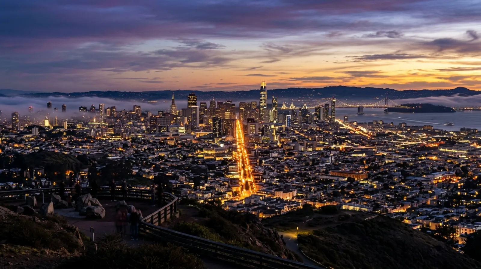 San Francisco skyline from Twin Peaks