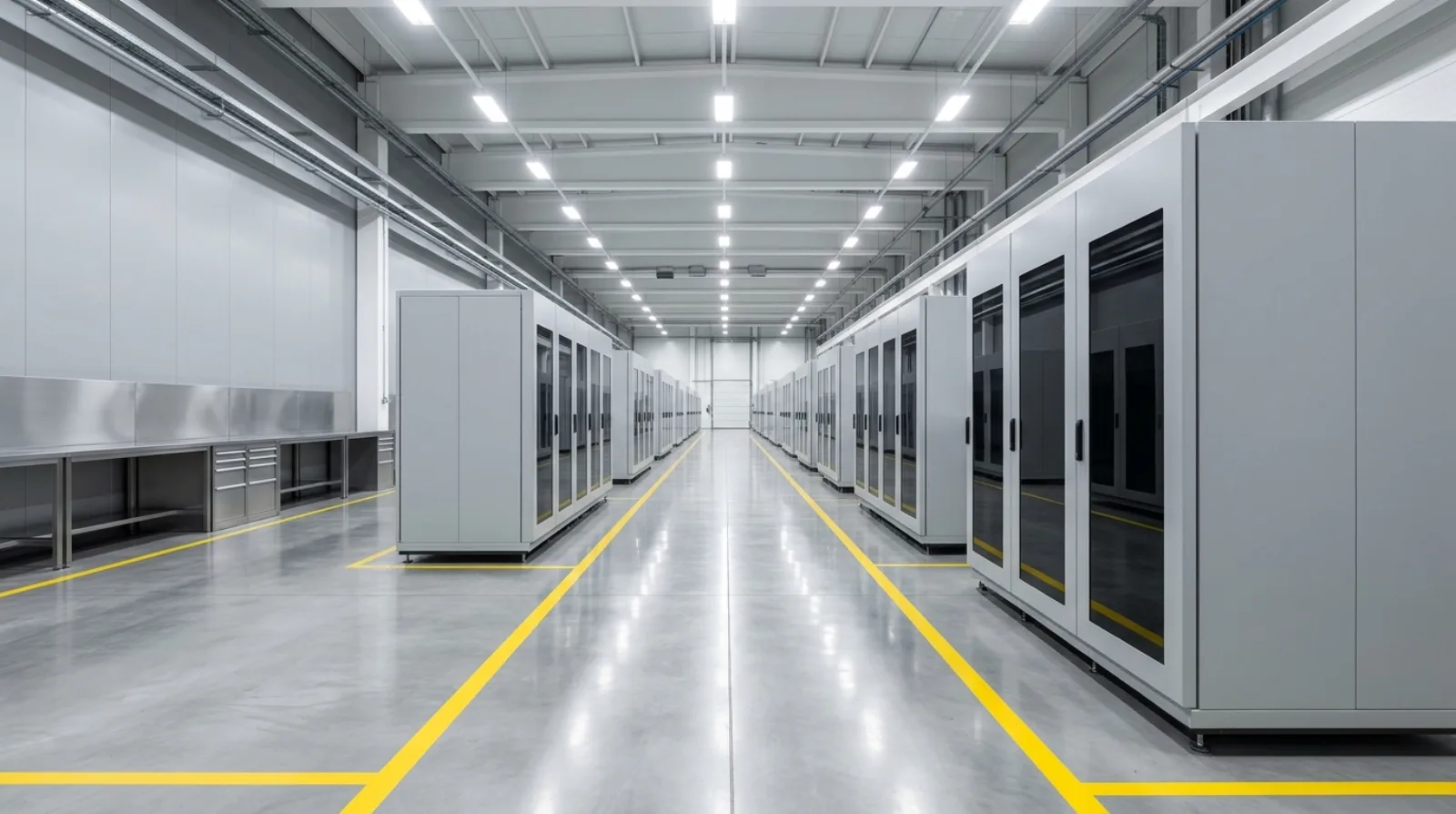 A precision machining floor at an aerospace supplier in the Spokane area